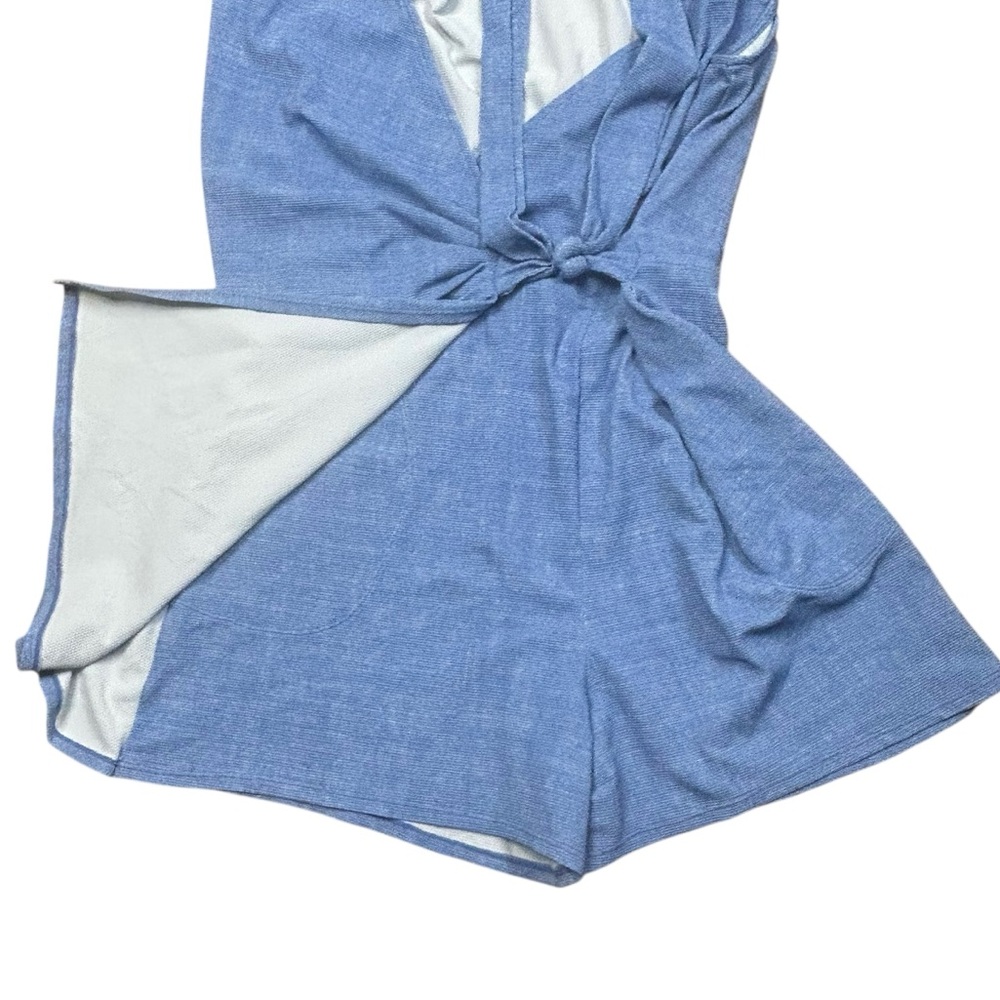NEW Tommy Bahama Island Cays Wrap Romper XL Blue Monday Heather Resort UPF 50 - Picture 5 of 11